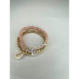 Two piece crystal & Stone bracelet set